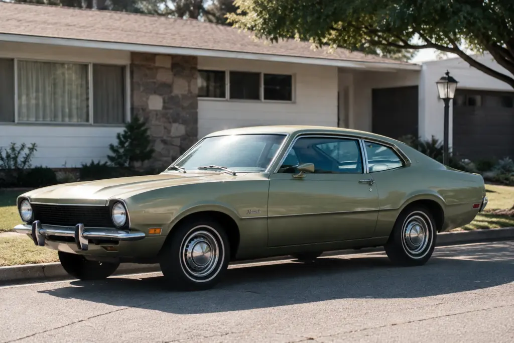 1970_Ford_Maverick_Suburban_Home_Original Ford Maverick Grabber package graphics and spoiler